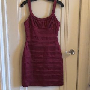 BURGUNDY BODYCON MIDI DRESS NWOT